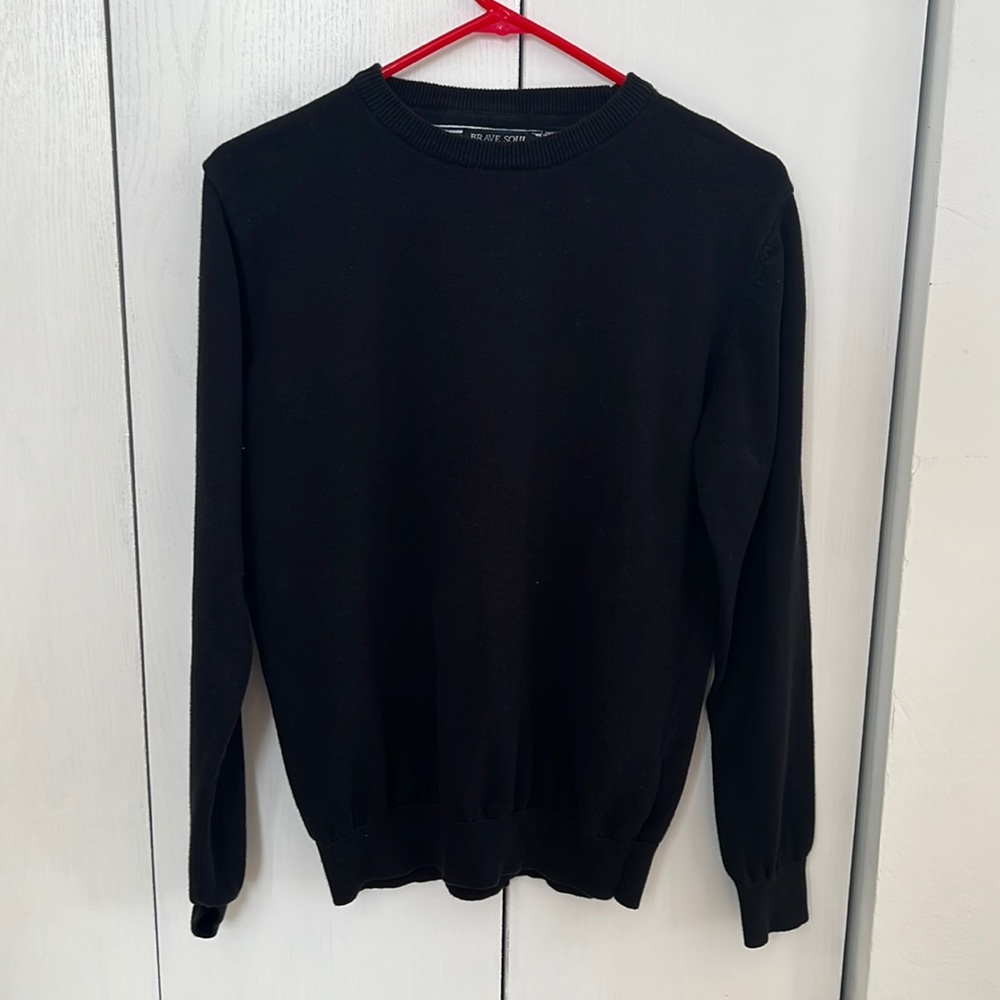 Brave Soul Black Crew Neck Sweater